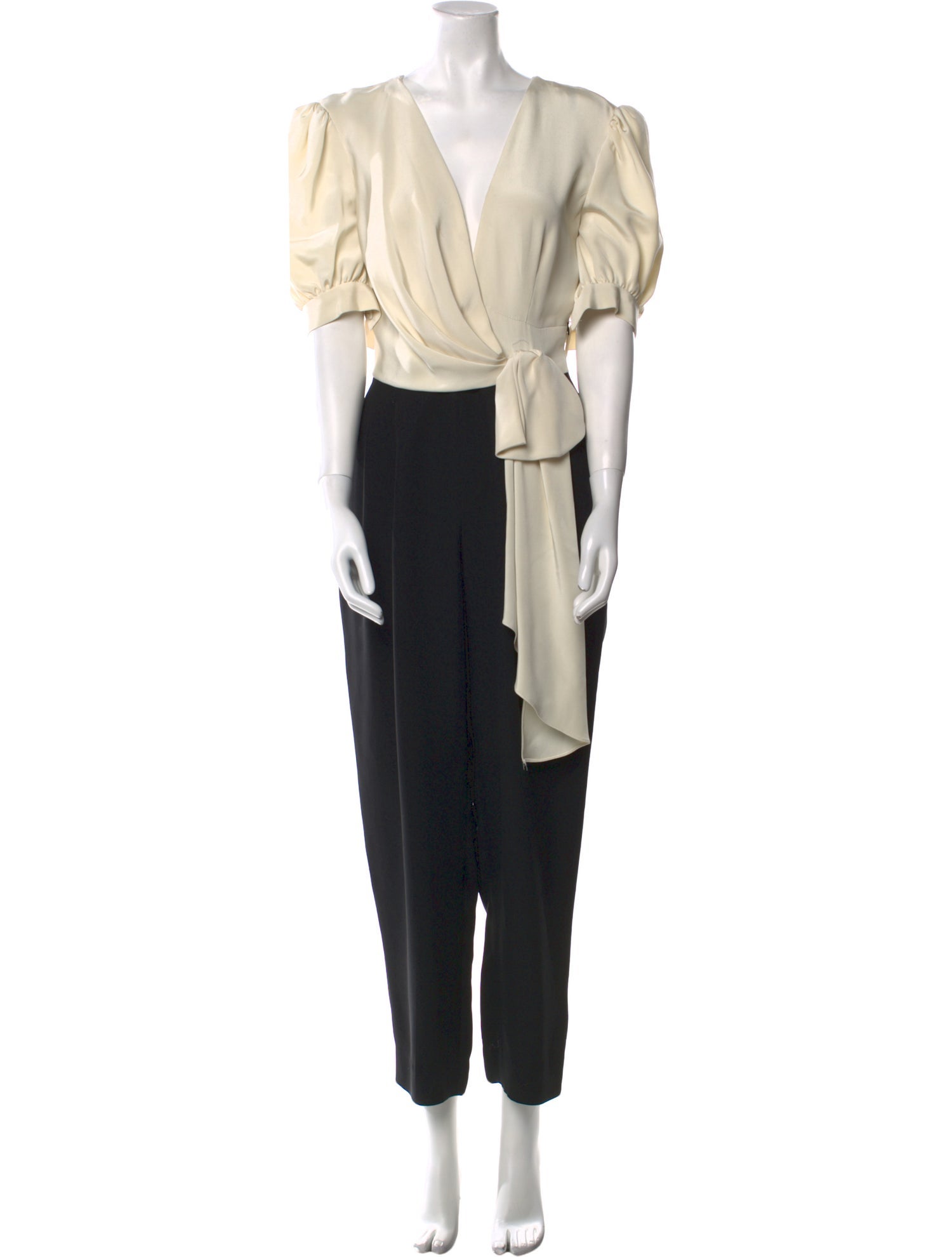 J. Mendel Plunge Neckline Jumpsuit