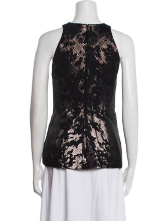 J. Mendel Crew Neck Sleeveless Top