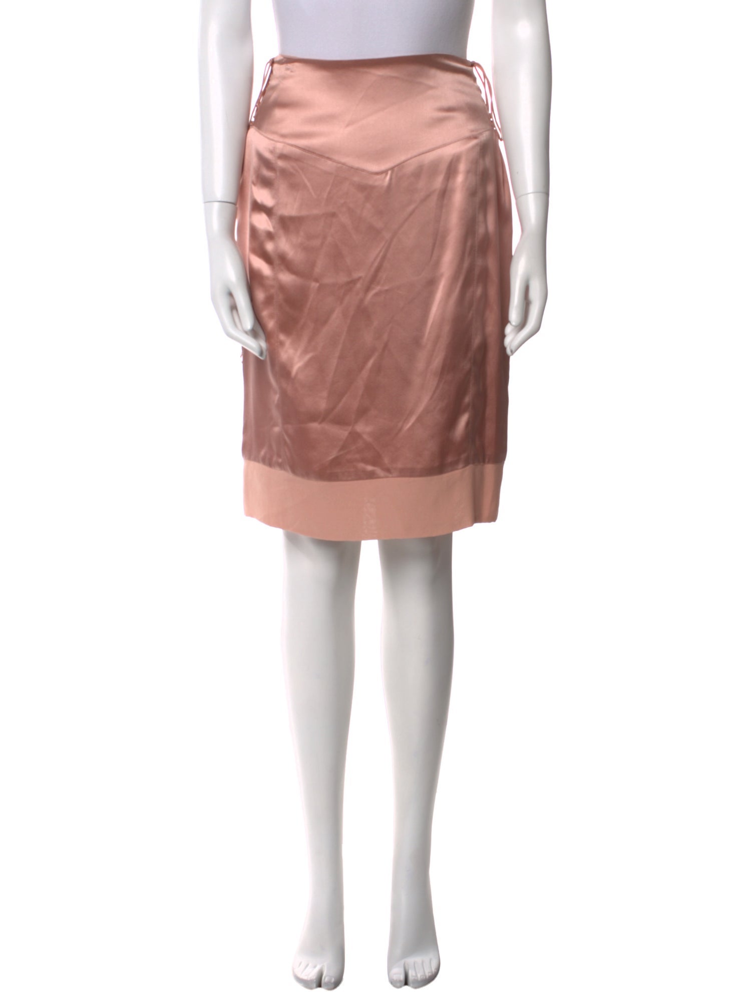 J. Mendel Braided Accents Knee-Length Skirt