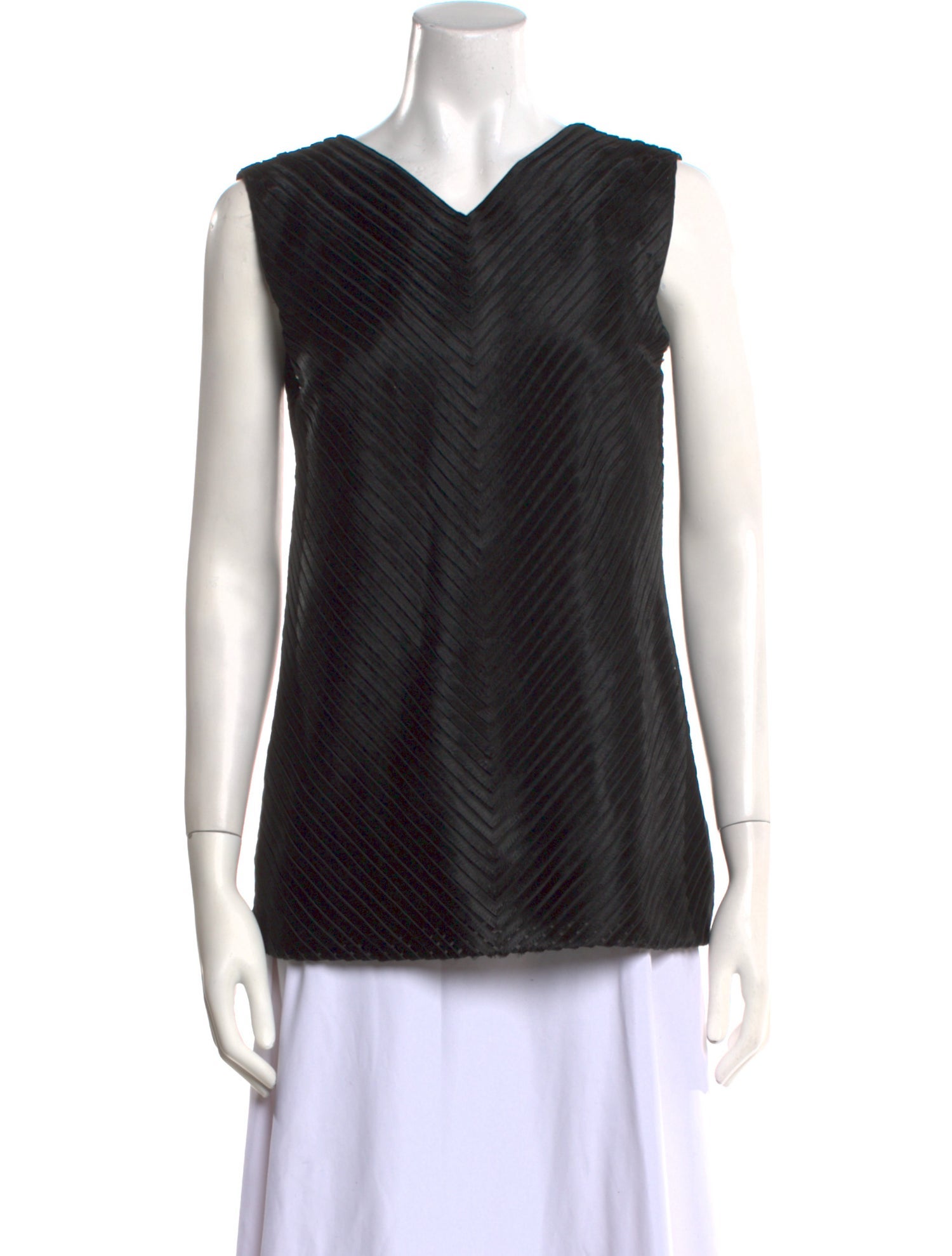 J. Mendel Silk V-Neck Top