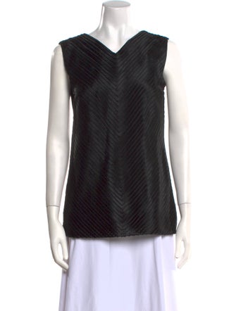 J. Mendel Silk V-Neck Top