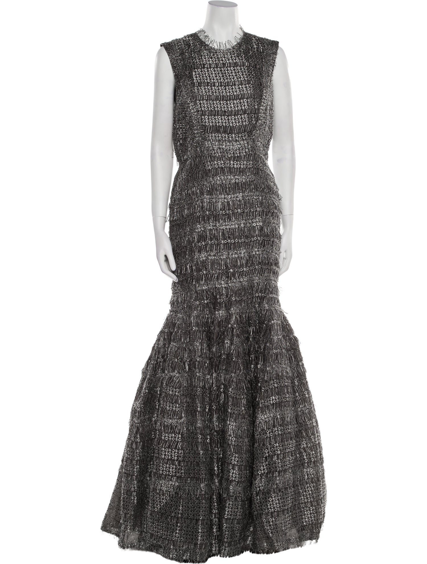 J. Mendel Printed Long Dress