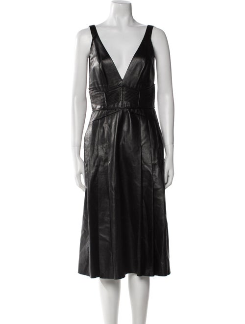 J. Mendel Leather Midi Length Dress