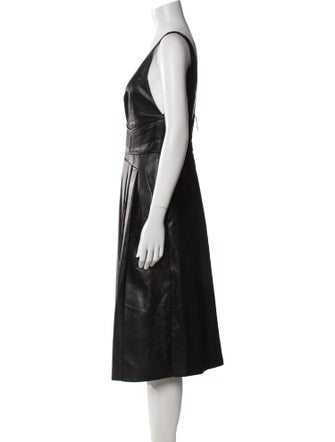 J. Mendel Leather Midi Length Dress