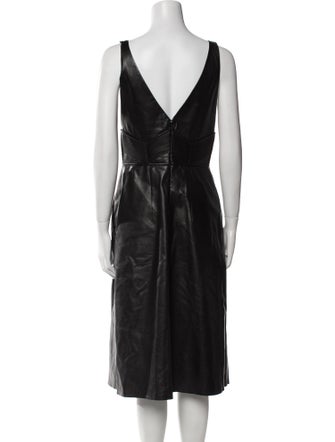 J. Mendel Leather Midi Length Dress