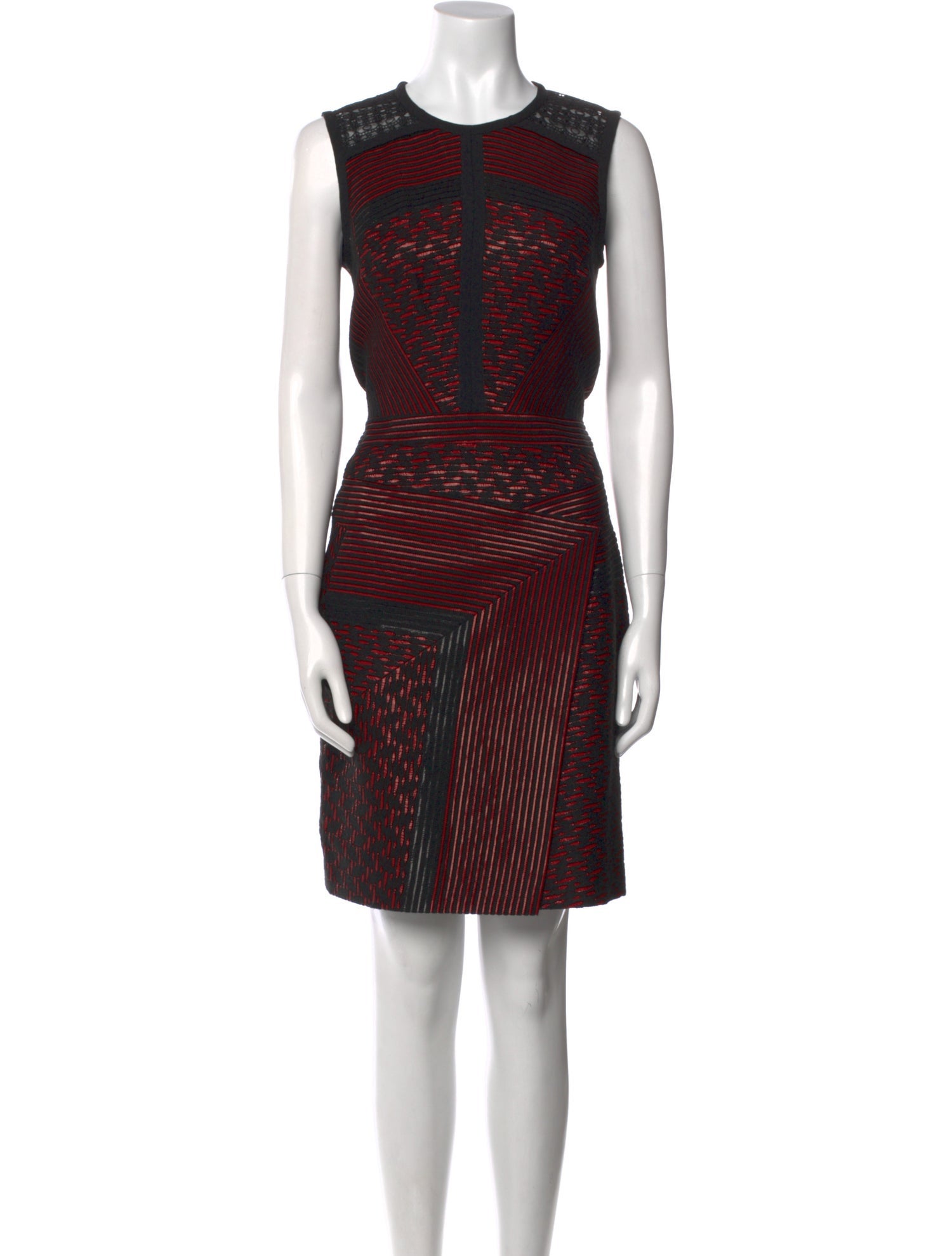 J. Mendel Striped Knee-Length Dress