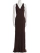 J. Mendel V-Neck Long Dress