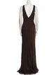 J. Mendel V-Neck Long Dress