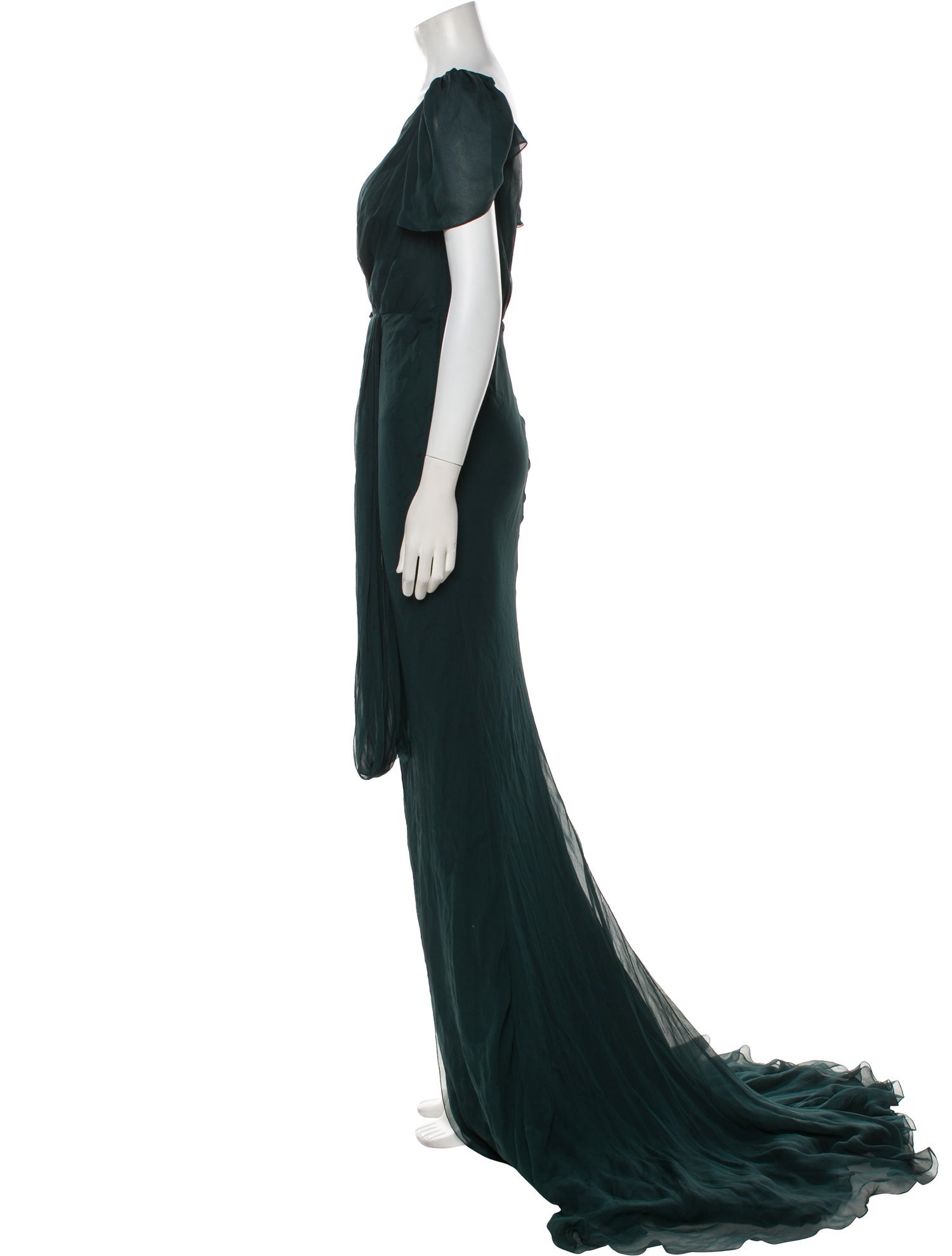J. Mendel V-Neck Long Dress