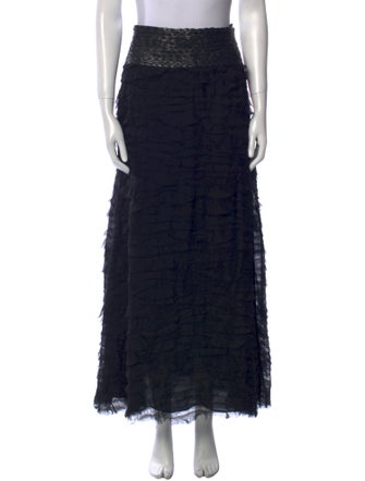 J. Mendel Ruffle Embellishment Midi Length Skirt