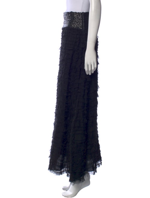 J. Mendel Ruffle Embellishment Midi Length Skirt