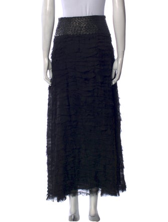 J. Mendel Ruffle Embellishment Midi Length Skirt