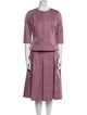 J. Mendel Pleated Accents Skirt Suit