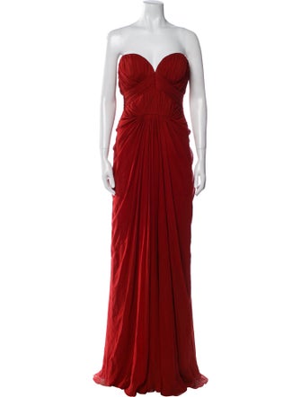 J. Mendel Silk Long Dress