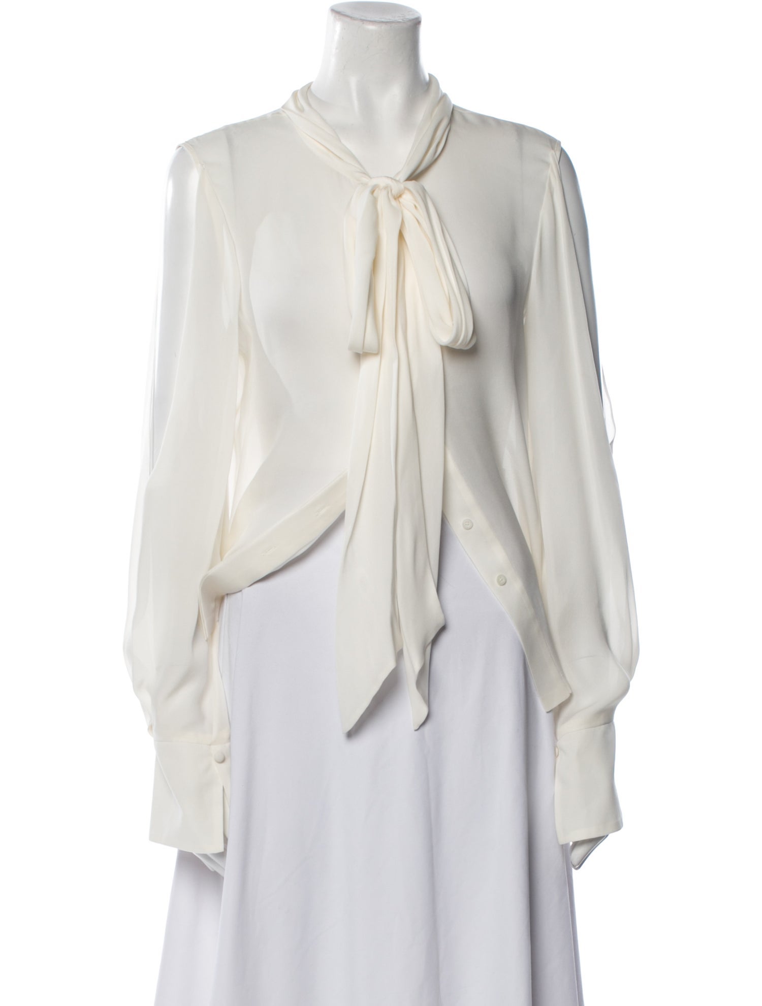 J. Mendel Silk V-Neck Blouse