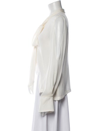 J. Mendel Silk V-Neck Blouse