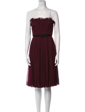 J. Mendel Strapless Long Dress