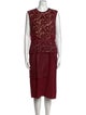 J. Mendel Lace Pattern Midi Length Dress