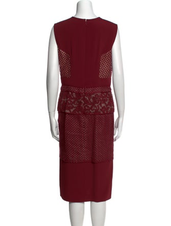 J. Mendel Lace Pattern Midi Length Dress