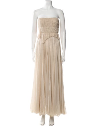 J. Mendel Strapless Long Dress