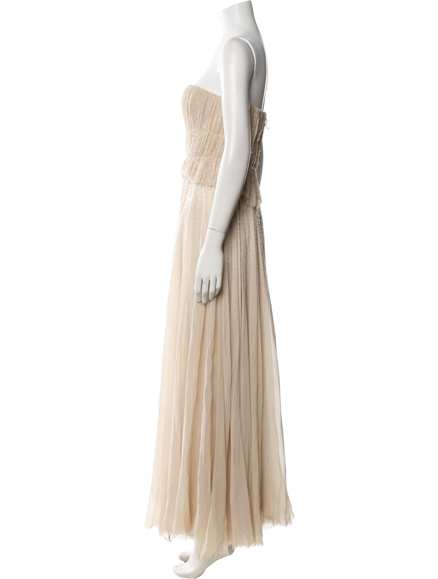 J. Mendel Strapless Long Dress