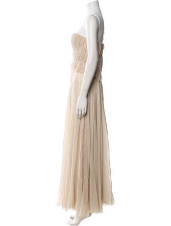 J. Mendel Strapless Long Dress