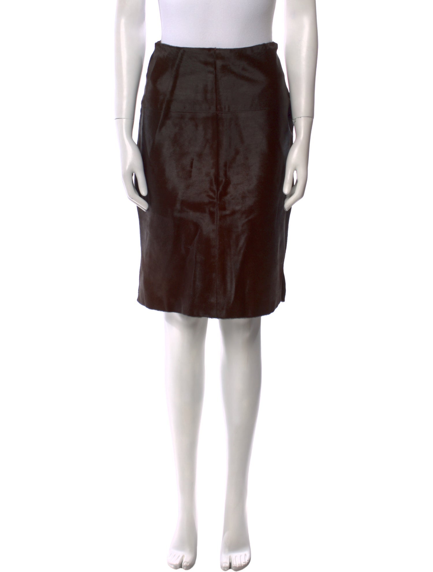 J. Mendel Ponyhair Knee-Length Skirt