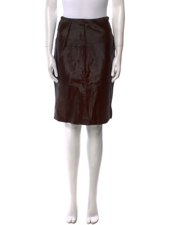 J. Mendel Ponyhair Knee-Length Skirt