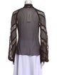 J. Mendel V-Neck Long Sleeve Blouse
