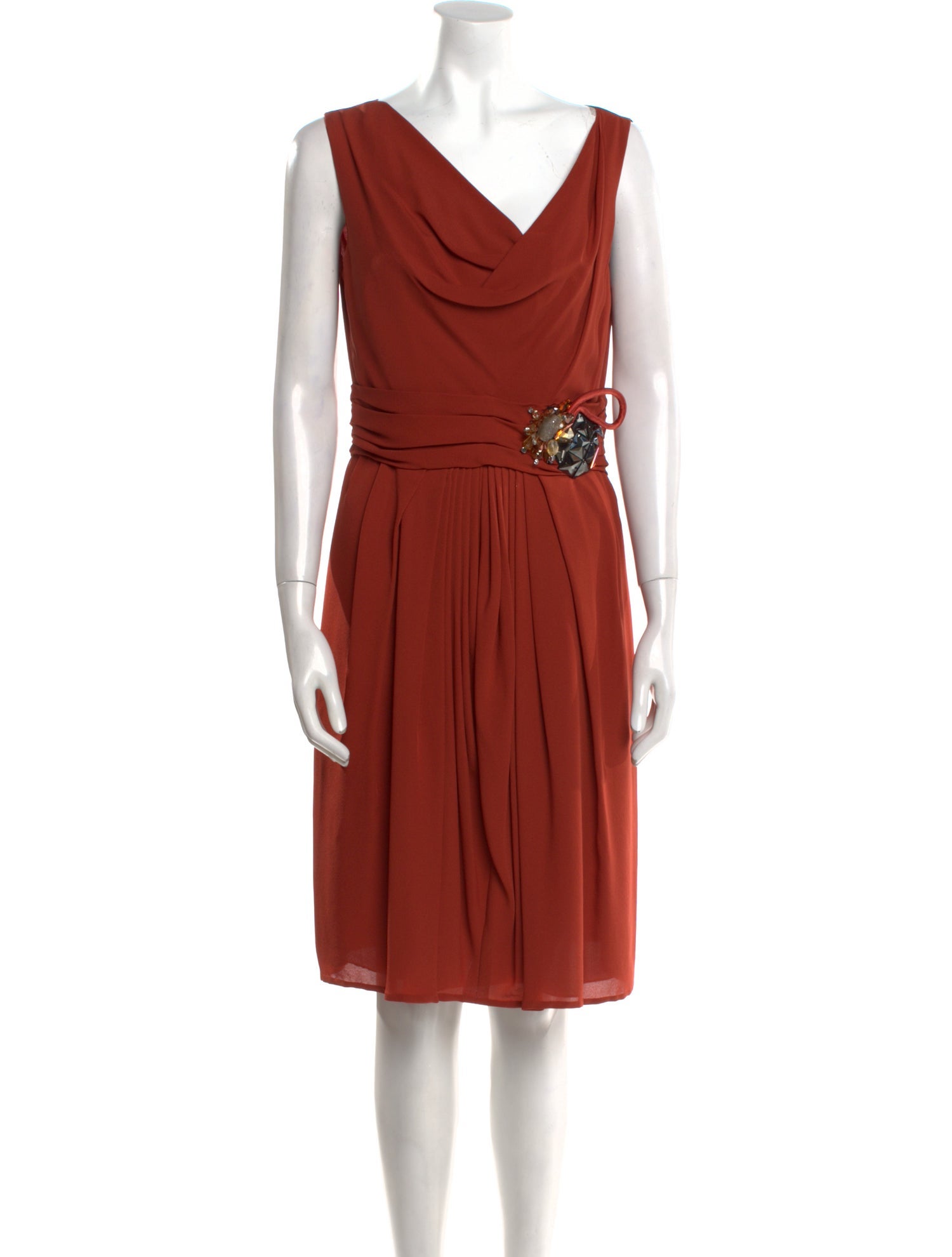 J. Mendel Silk Knee-Length Dress