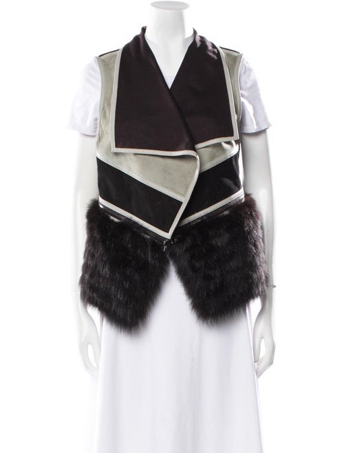 J. Mendel Striped Fur Jacket