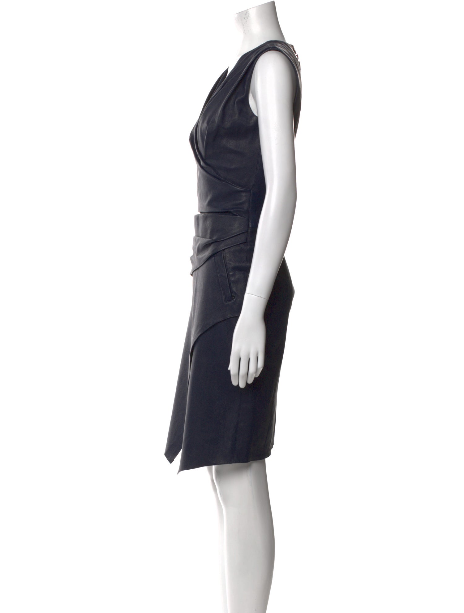J. Mendel Lamb Leather Knee-Length Dress