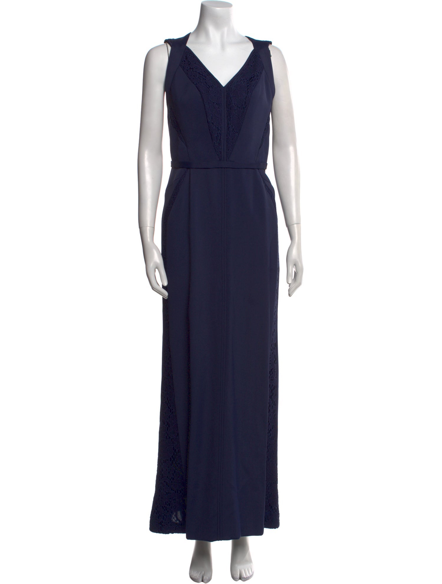 J. Mendel V-Neck Long Dress