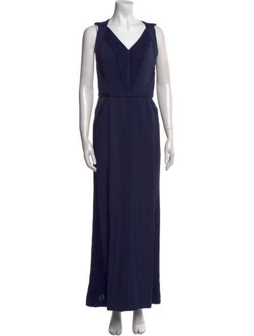 J. Mendel V-Neck Long Dress