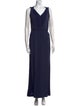 J. Mendel V-Neck Long Dress