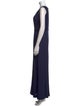 J. Mendel V-Neck Long Dress