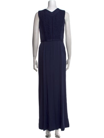 J. Mendel V-Neck Long Dress