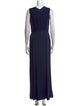 J. Mendel V-Neck Long Dress