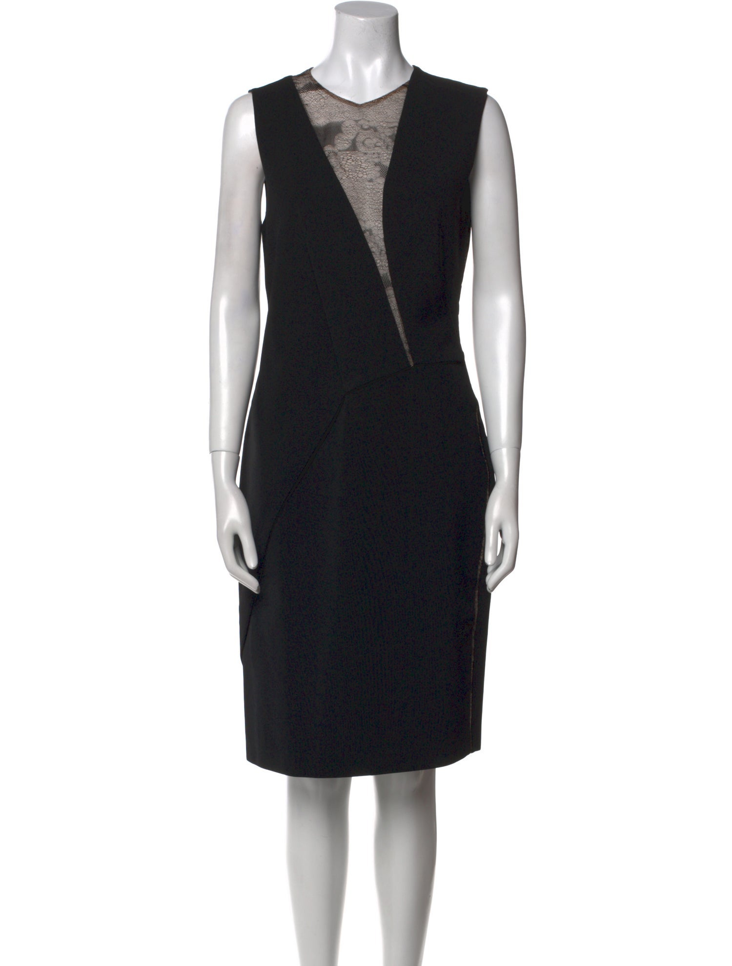 J. Mendel Crew Neck Knee-Length Dress