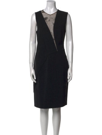J. Mendel Crew Neck Knee-Length Dress