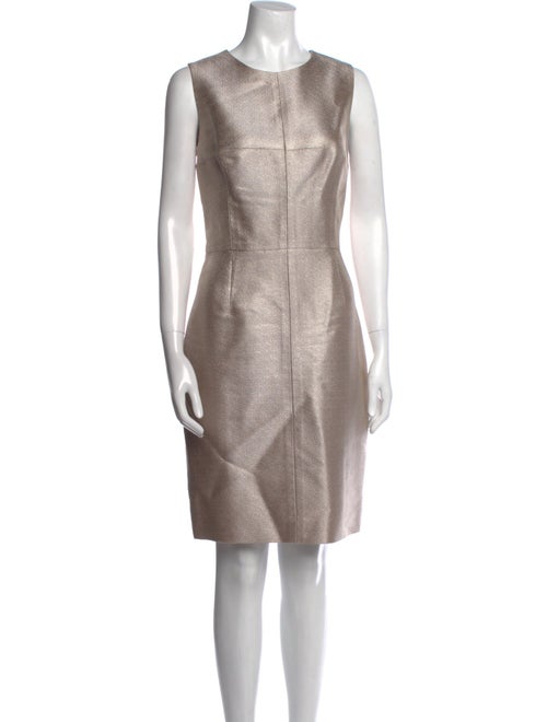 J. Mendel Crew Neck Knee-Length Dress
