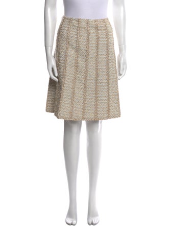 J. Mendel Polka Dot Print Knee-Length Skirt