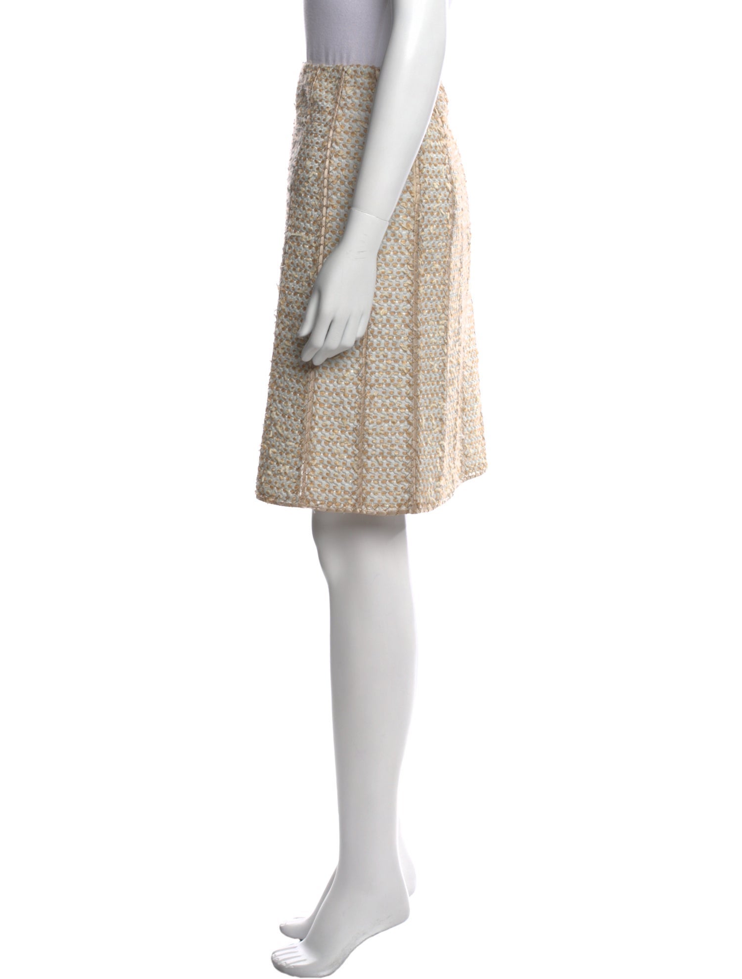 J. Mendel Polka Dot Print Knee-Length Skirt