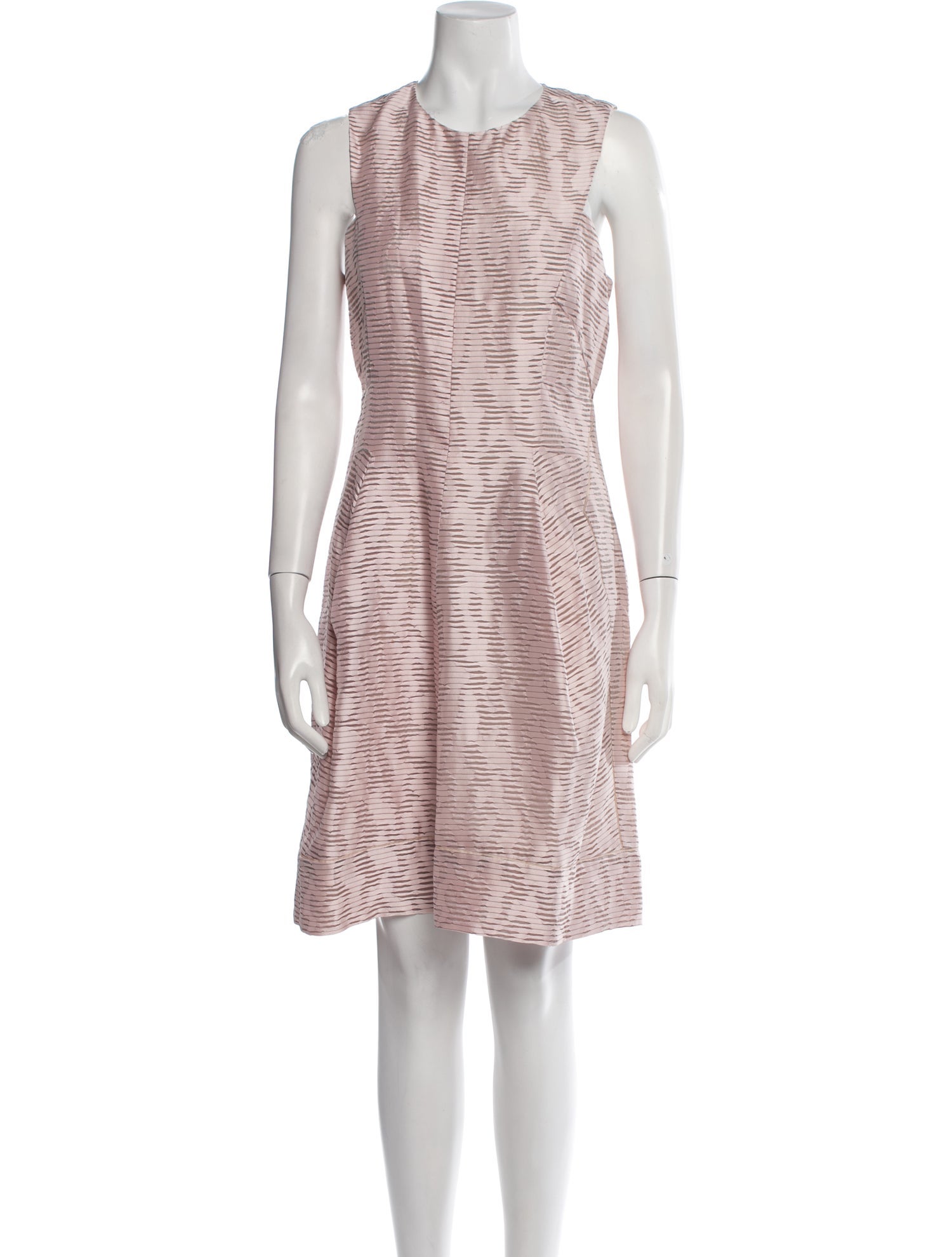 J. Mendel Crew Neck Knee-Length Dress