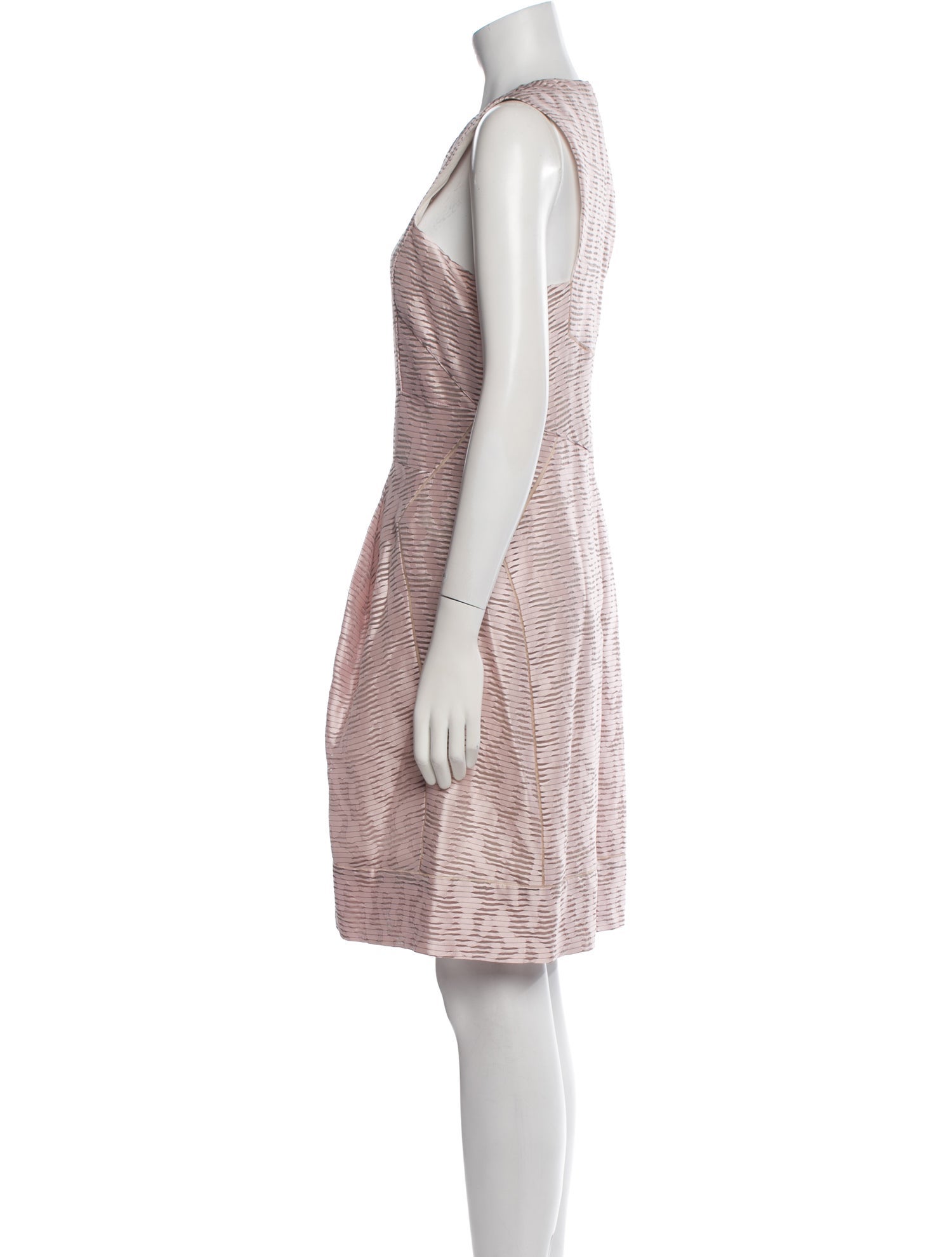 J. Mendel Crew Neck Knee-Length Dress