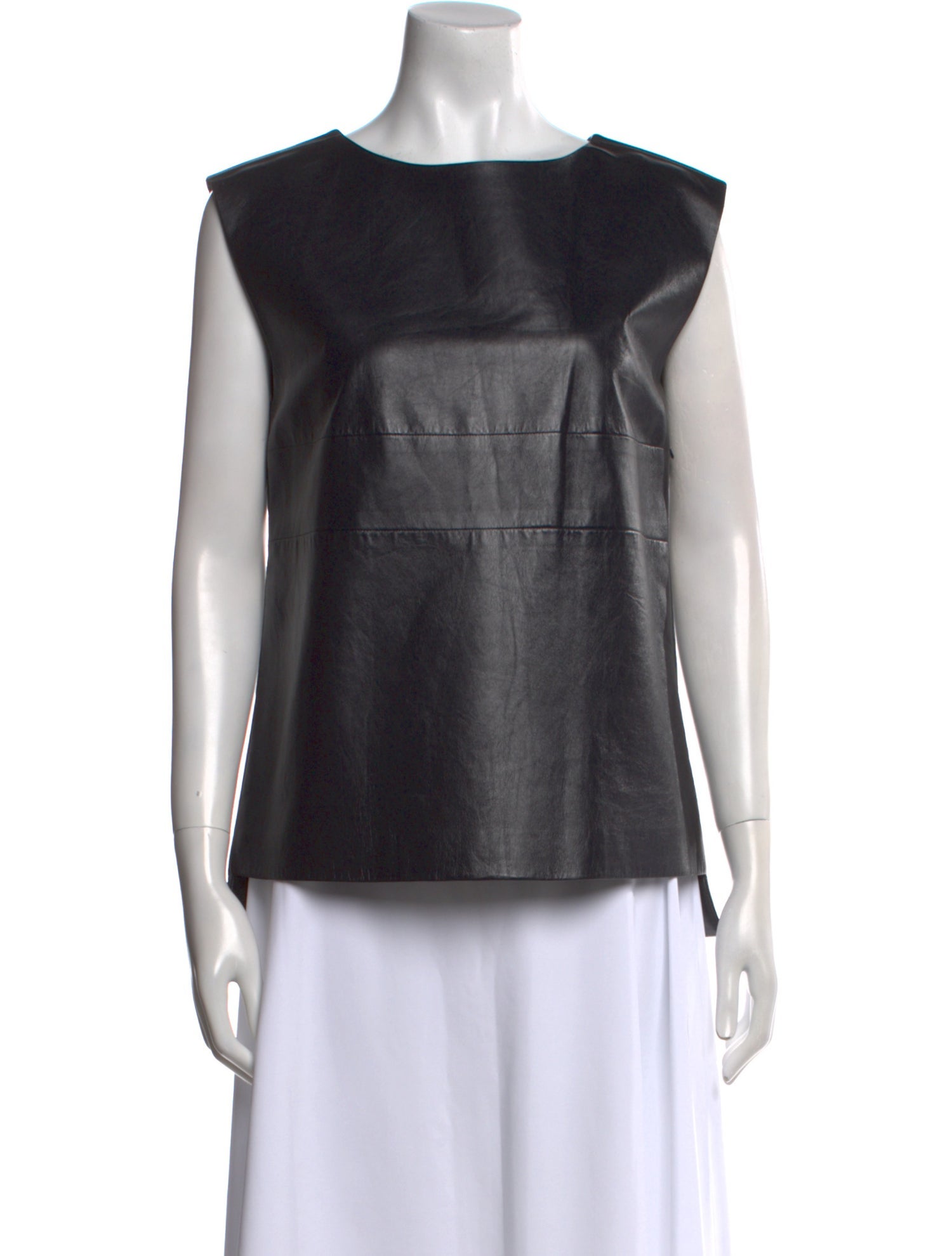 J. Mendel Bateau Neckline Sleeveless Top