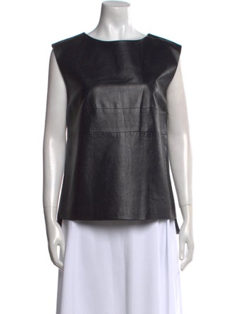J. Mendel Bateau Neckline Sleeveless Top