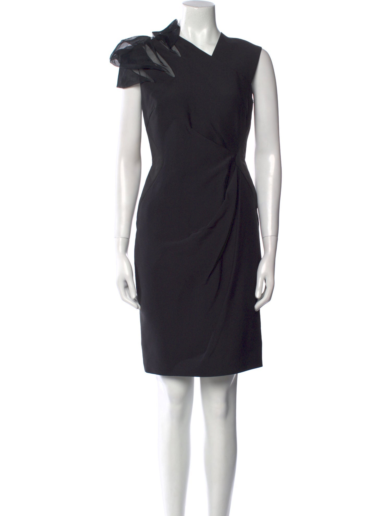 J. Mendel V-Neck Knee-Length Dress