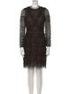 J. Mendel Crew Neck Knee-Length Dress