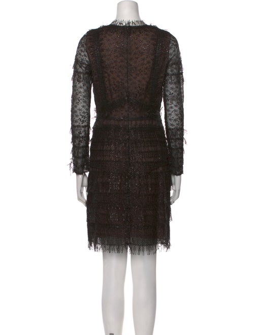 J. Mendel Crew Neck Knee-Length Dress